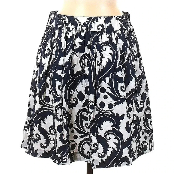 Banana Republic Milly Collection Navy Tropical Bohemian Vibes Skirt Size 6 Small - Picture 2 of 7
